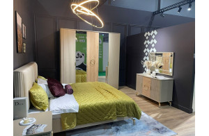 Шкаф 4-х дверный Мадрид (бежевый)