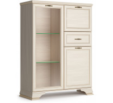 Шкаф низкий "тумба-витрина" Сиена (Бодега Белый)