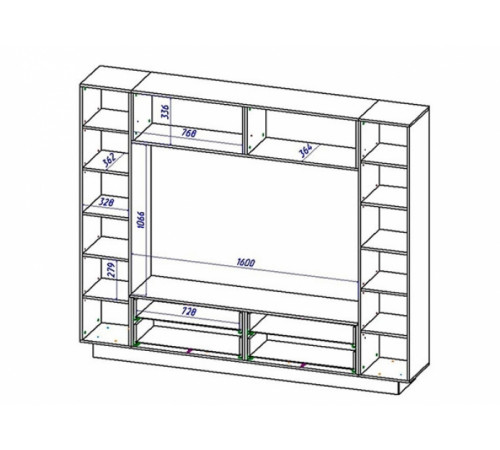 Гостиная iMeb (АйМеб) МН-401.2 белый глянец от Мебель-Неман